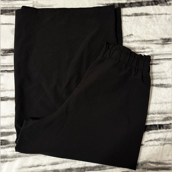 SHEIN Curve Black Wide Leg Dress Pants - Picture 4 of 5